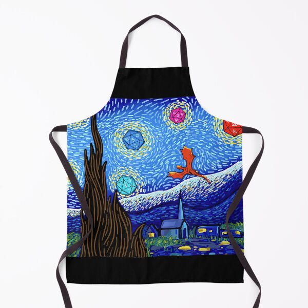 Item preview, Dungeons Shirt, Van Gogh Starry Night D20 Tshirt, Dragons designed and sold by PhuongTran909.