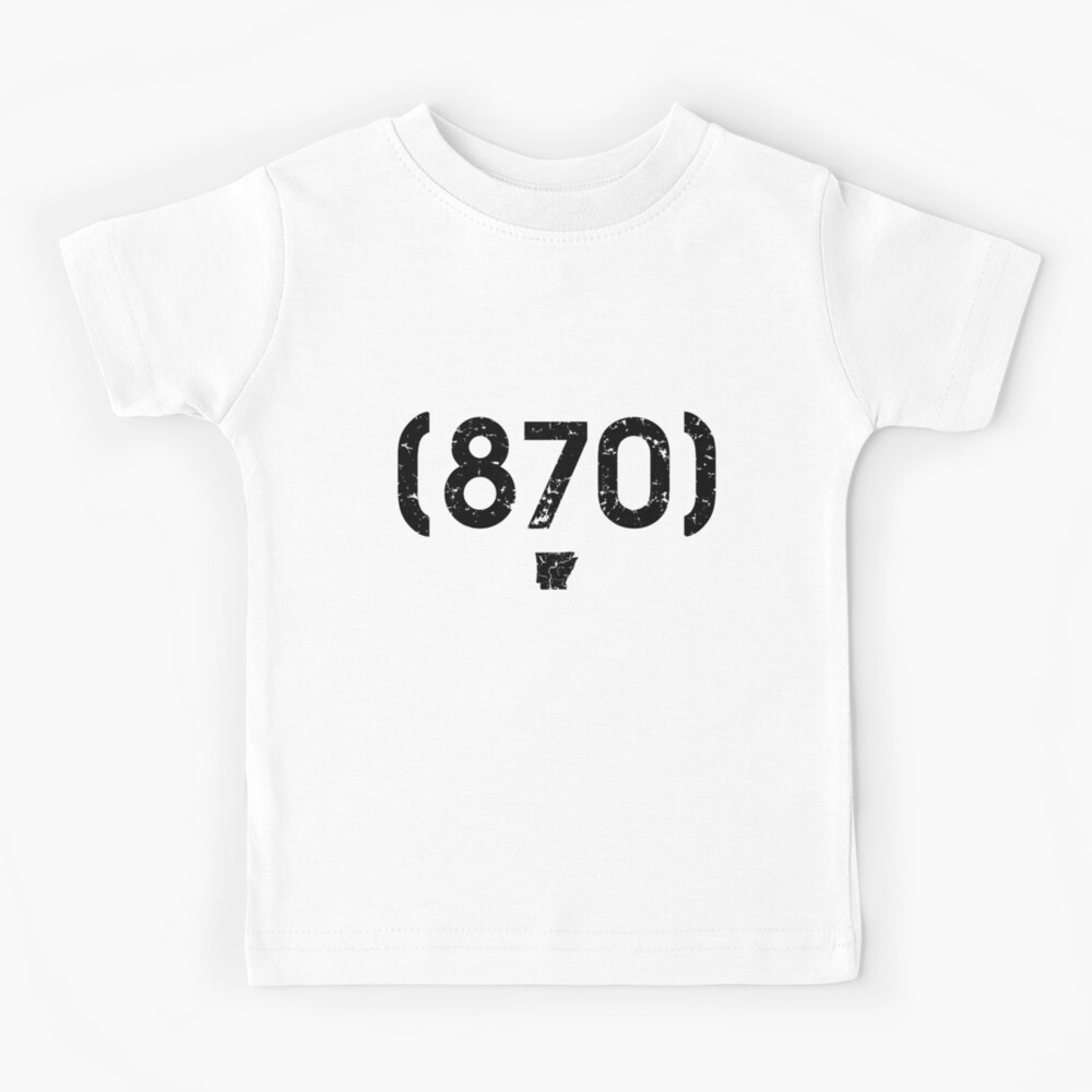 Area Code 870 Arkansas Kids T Shirt By Bearsquared Redbubble