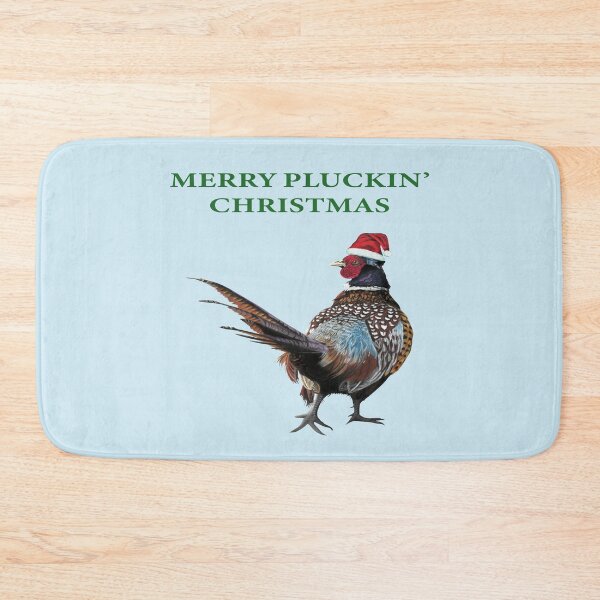 Item preview, Merry plucking Christmas Pheasant - Festive pheasants - game bird-  Christmas Pheasant art - Christmas bird designed and sold by IslesArt.