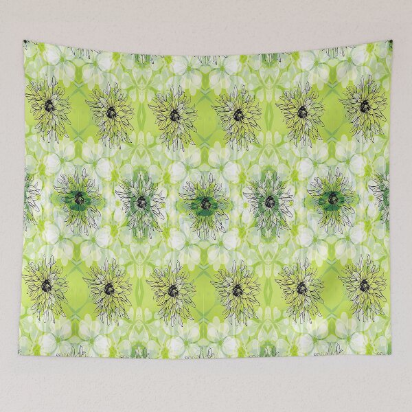 Item preview, Botanical Feminine Floral Pattern, Graphic Psychedelic Abstract Art, Inspired by Nature-floral abstract art, Graphic Psychedelic Abstract Art, Inspired by Nature-floral abstract art designed and sold by Adri Barnard.