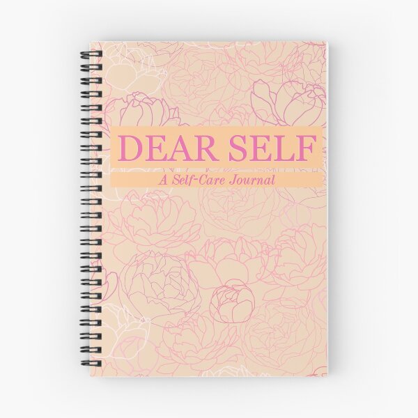 Item preview, Dear Self: Pastel Pink Floral Self-Care Journal for Men and Women designed and sold by Merchking1.