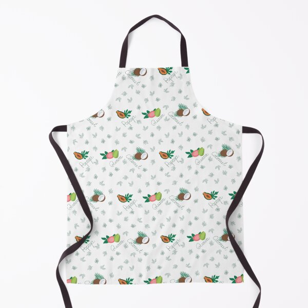 Item preview, tropical fruit, seamless pattern, coconut, papaya, guava, tropical leaves designed and sold by Svetlana-Ab.