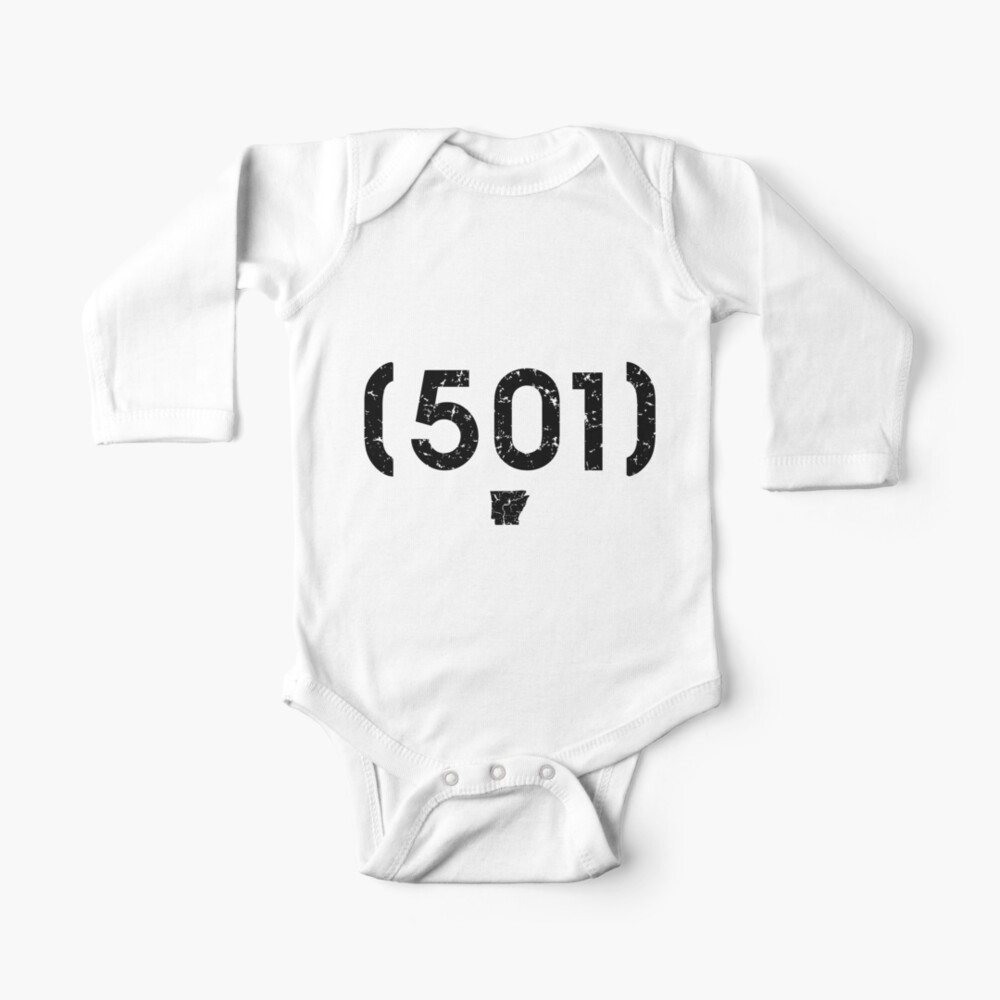 Area Code Arkansas 501 Baby One Piece By Bearsquared Redbubble