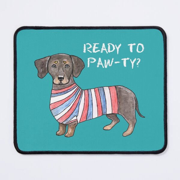 Item preview, Party Dachshund designed and sold by BeeHappyShop.