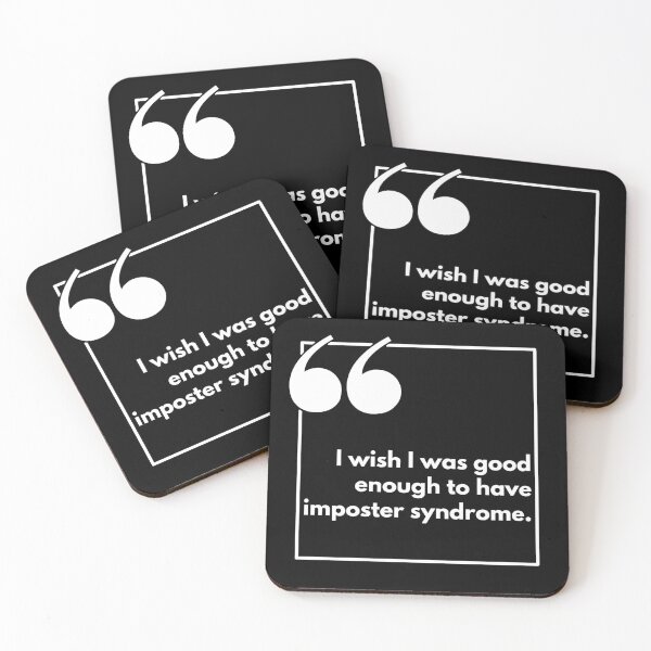 Item preview, I wish I was good enough to have imposter syndrome - One liner designed and sold by The Agreeable Raven.