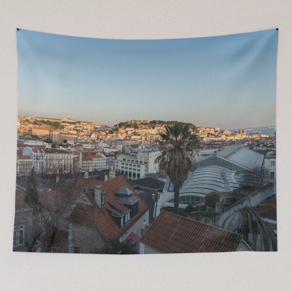Item preview, Slow Dusk over Lisbon Portugal designed and sold by Georgia Mizuleva.