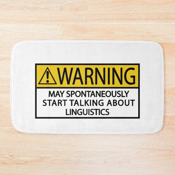 Item preview, Warning may spontaneously start talking about linguistics designed and sold by abdelhay31.