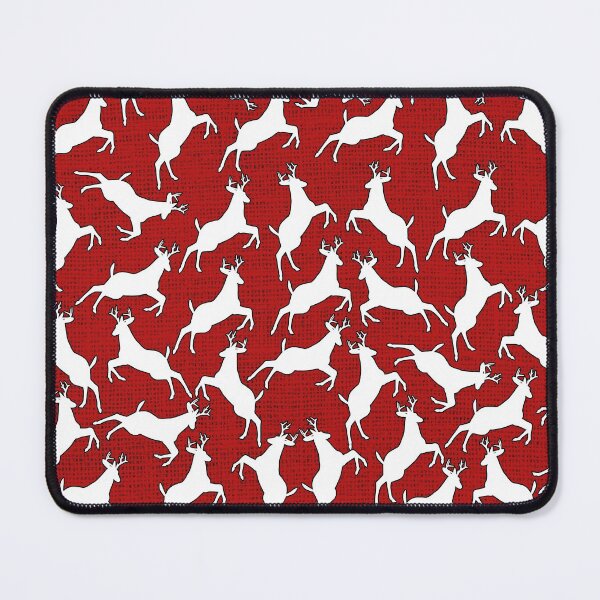 Item preview, Christmas Reindeer On Red Burlap Texture designed and sold by LashCreations.