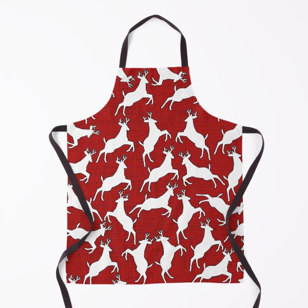 Item preview, Christmas Reindeer On Red Burlap Texture designed and sold by LashCreations.