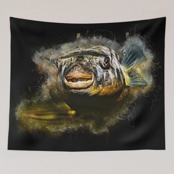 Item preview, Nile puffer fish - Tetraodon lineatus fahaka designed and sold by AquariumLutter.