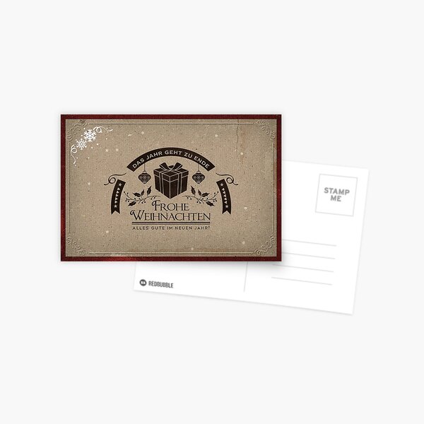 Retro Weihnachten #1 Postkarte