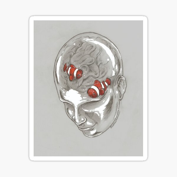 Brain Fish Sticker