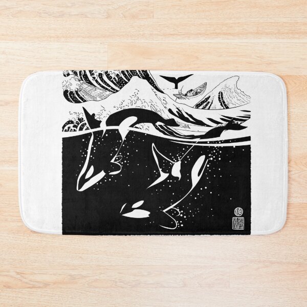 Item preview, Japanese wave with killer whales designed and sold by albertocubatas.