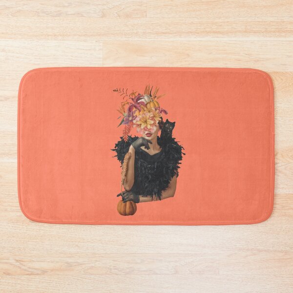 Item preview, Mysterious Lady in Black With A Black Cat On Halloween designed and sold by HighEndLowCost.