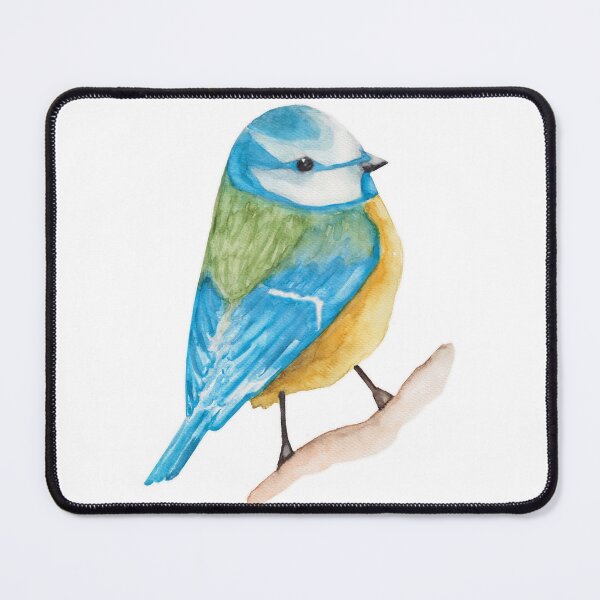 Item preview, Watercolor - Cute blue pimpelmees designed and sold by Karolien Kenis.