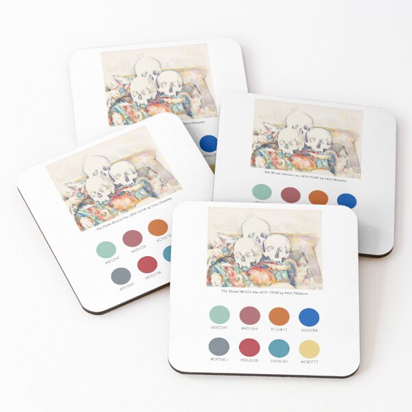 Item preview, Colour Palette of The Three Skulls (ca. 1902–1906) by Paul Cézanne designed and sold by CoffeewithAnh.