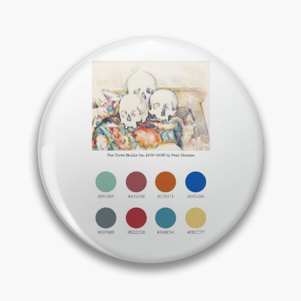 Item preview, Colour Palette of The Three Skulls (ca. 1902–1906) by Paul Cézanne designed and sold by CoffeewithAnh.