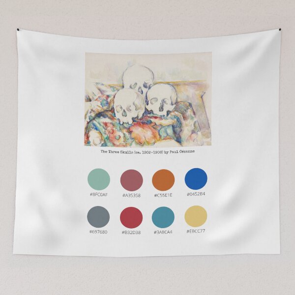 Item preview, Colour Palette of The Three Skulls (ca. 1902–1906) by Paul Cézanne designed and sold by CoffeewithAnh.