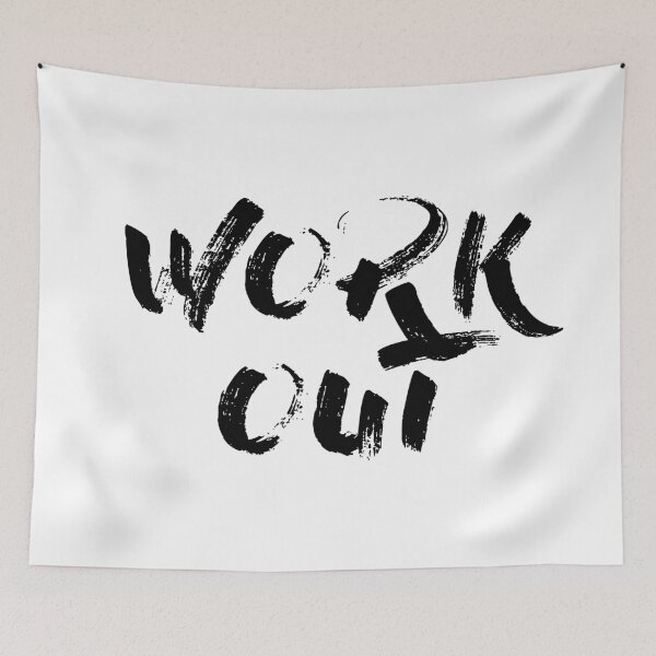 Item preview, Work out, typography design designed and sold by Slavic1991.
