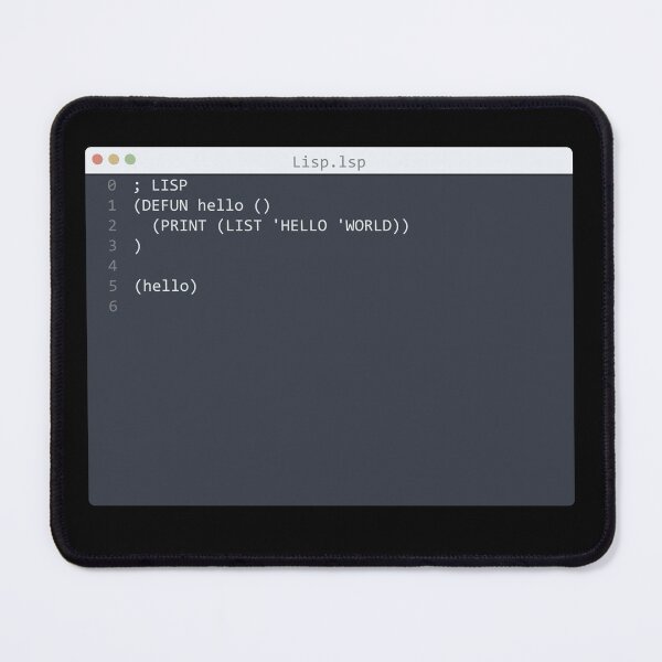 Item preview, . Lisp language Hello World program sample in editor window designed and sold by IuriiVlasenko.