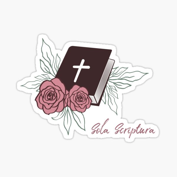 Vista previa del artículo con la obra «Sola Scriptura - Biblia rosa», diseñado y vendido por terahdesigns.