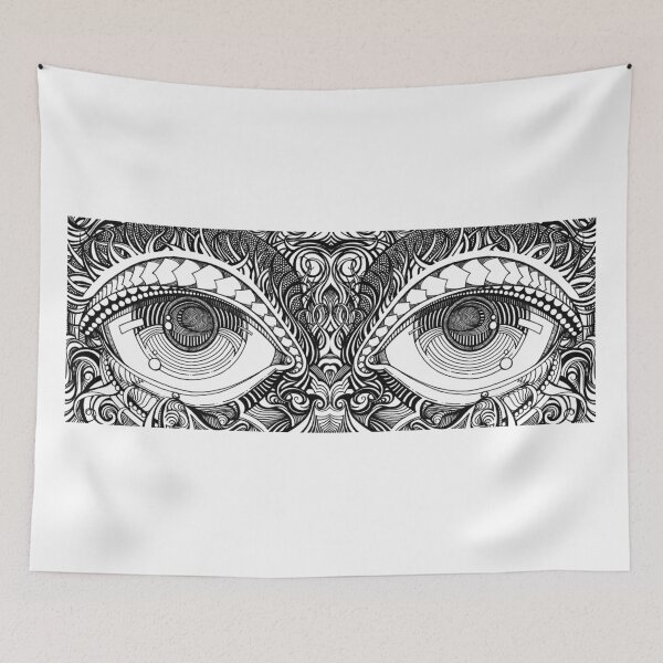 Item preview, Zen Doodle Eyeballs Line Art Artistic Stylish designed and sold by DooodleGod.