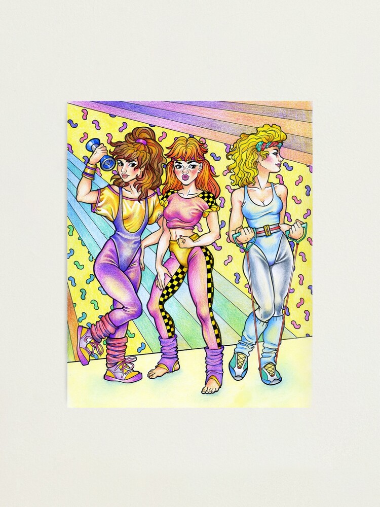 1980s Aerobic Girls! 80s throwback Photographic Print for Sale by