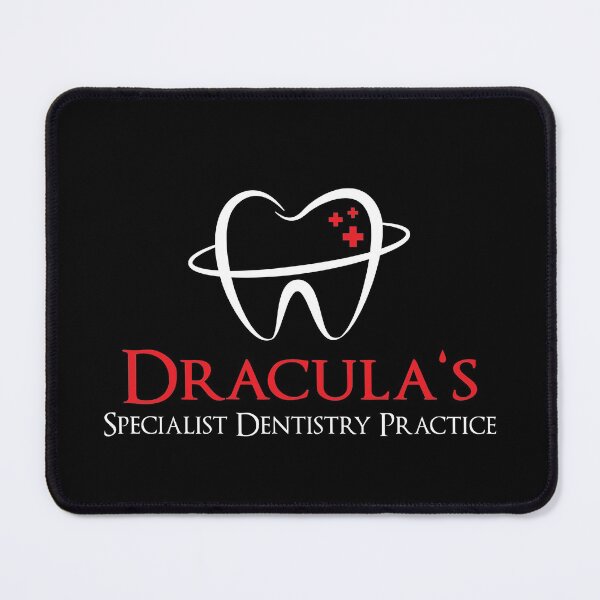 Artikelvorschau, Logo der spezialisierten Zahnarztpraxis von Dracula entworfen und verkauft von PrintStopStudio.