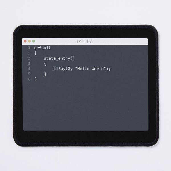 Item preview, . LSL language Hello World program sample in editor window designed and sold by IuriiVlasenko.