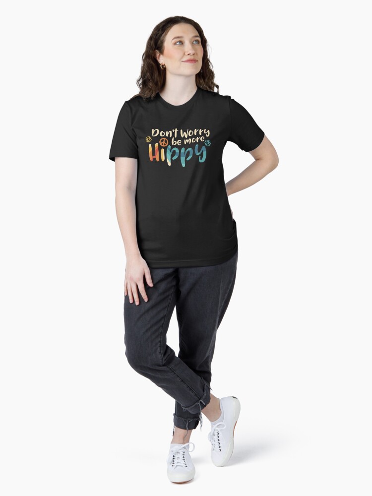Thumbnail 4 of 7, Essential T-Shirt, Don't Worry be more Hippy / Happy designed and sold by Joemungus.