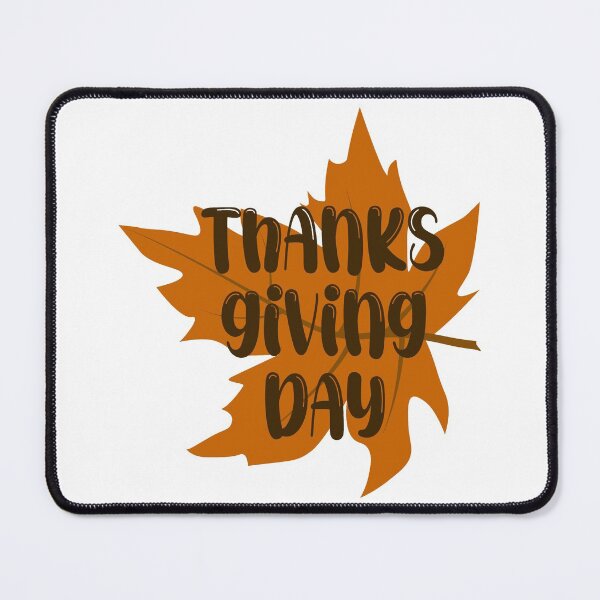 Item preview, Thanksgiving day greeting on maple leaf designed and sold by CutieBlue.