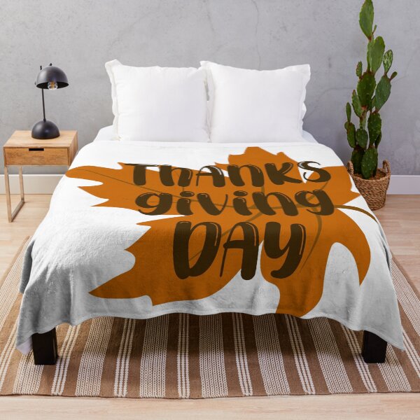 Item preview, Thanksgiving day greeting on maple leaf designed and sold by CutieBlue.