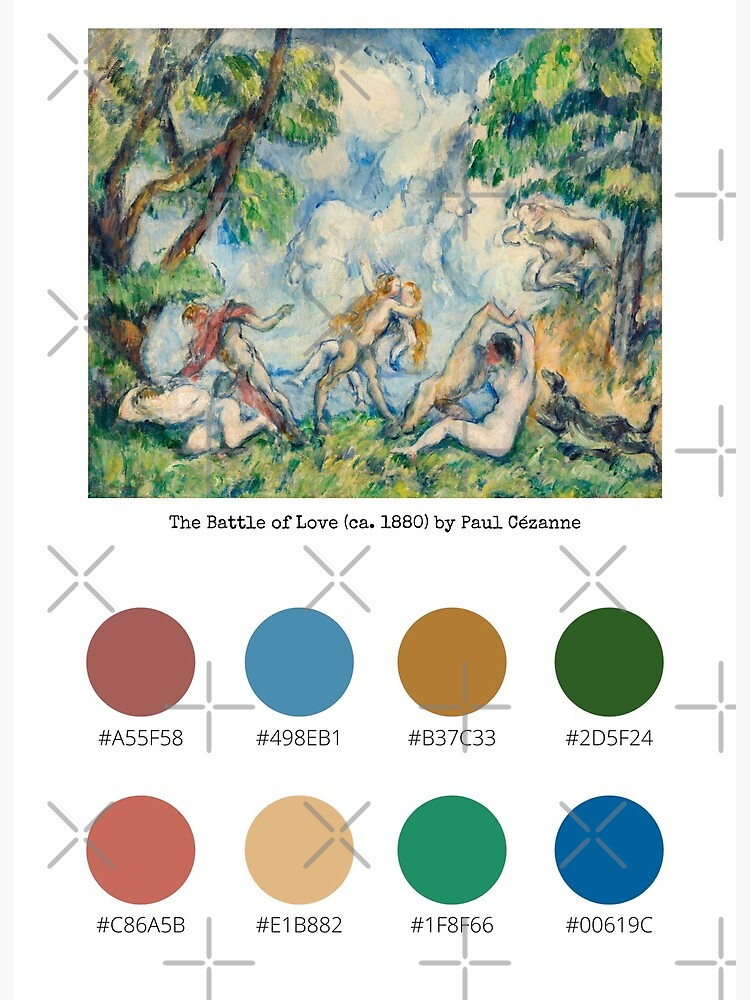 Colour Palette of The Battle of Love (ca. 1880) by Paul Cézanne