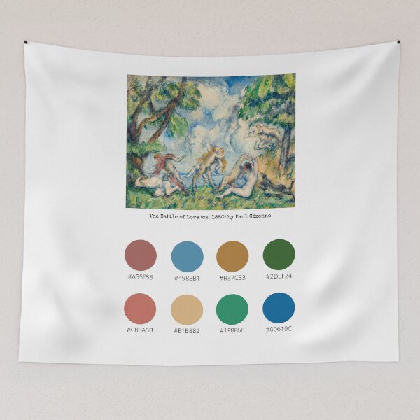 Item preview, Colour Palette of The Battle of Love (ca. 1880) by Paul Cézanne designed and sold by CoffeewithAnh.