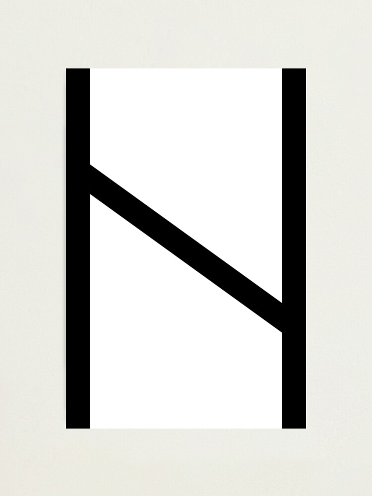 Hagalaz Hail Rune Photographic Print By Undaememe Redbubble