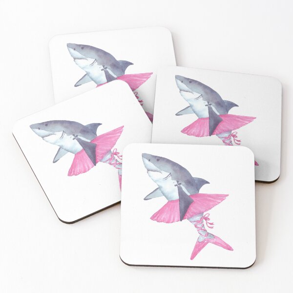 Item preview, Shark ballerina in tutu and pointe shoes designed and sold by apelsishka-art.