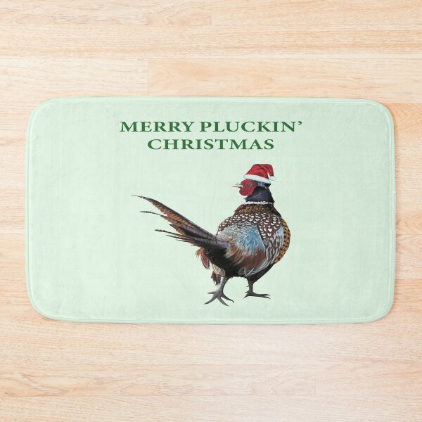 Item preview, Merry plucking Christmas Pheasant - Festive pheasants - game bird-  Christmas Pheasant art - Christmas bird designed and sold by IslesArt.