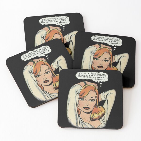 Item preview, Red Head Blonde Vintage Romance Comic Book And Secret Affair Slogan  designed and sold by TrulyEpoque.