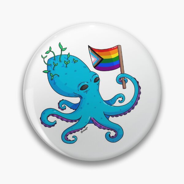 Item preview, Octopus with Pride flag designed and sold by atakji.