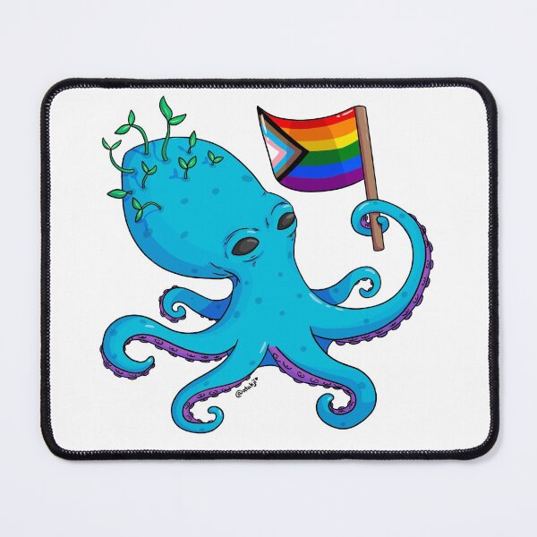 Item preview, Octopus with Pride flag designed and sold by atakji.