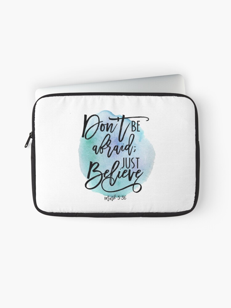 Bible verse Mark 5:36 with Blue Watercolor Background Zipper Pouch for  Sale by Martina Mladenova