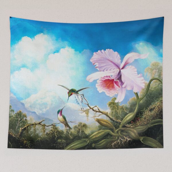 Item preview, Two hummingbirds and an orchid by Martin Johnson Head designed and sold by freedom-dream.