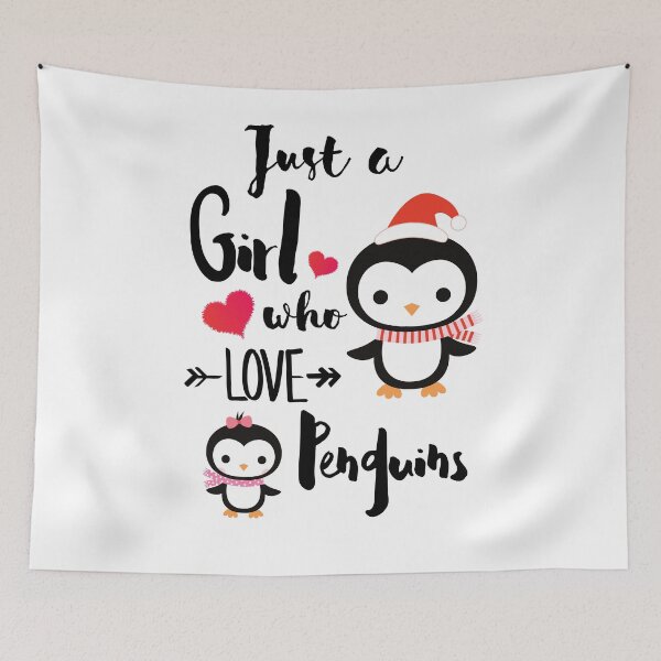 Item preview, just a girl who loves penguins designed and sold by Preety Padhiyar.