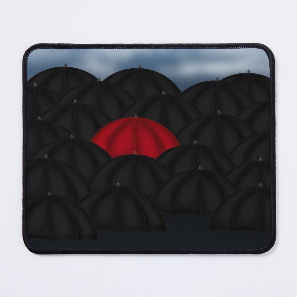 Item preview, Red in a Black Sea of Umbrellas designed and sold by HolidayBug.