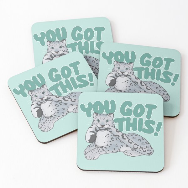 Item preview, You Got This! Snow Leopard Motivational designed and sold by deliinthesky.