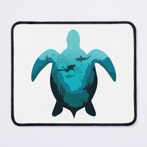Item preview, sea turtle diving designed and sold by landscapeworlds.