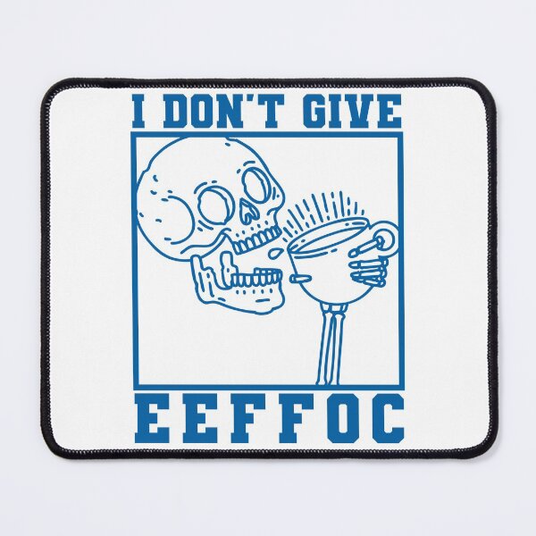 Item preview, I Dont Give Eeffoc, Skeleton Drinking Coffee, Blue designed and sold by anghelapparel.