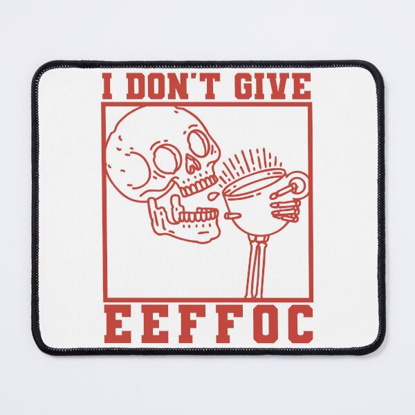 Item preview, I Dont Give Eeffoc, Skeleton Drinking Coffee, Red designed and sold by anghelapparel.