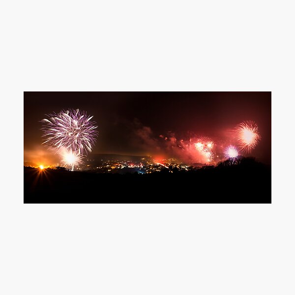 Lewes Bonfire Panorama Photographic Print