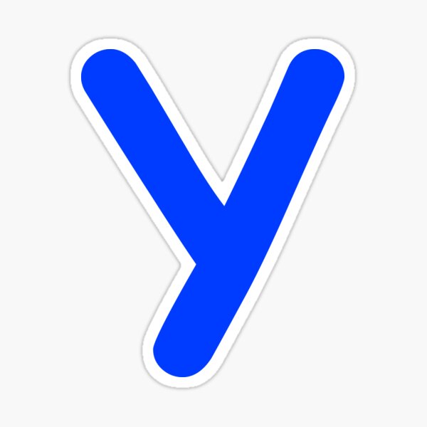  Letter Y Capital Alphabet Birthday Gift Sticker For Sale By Shariss 